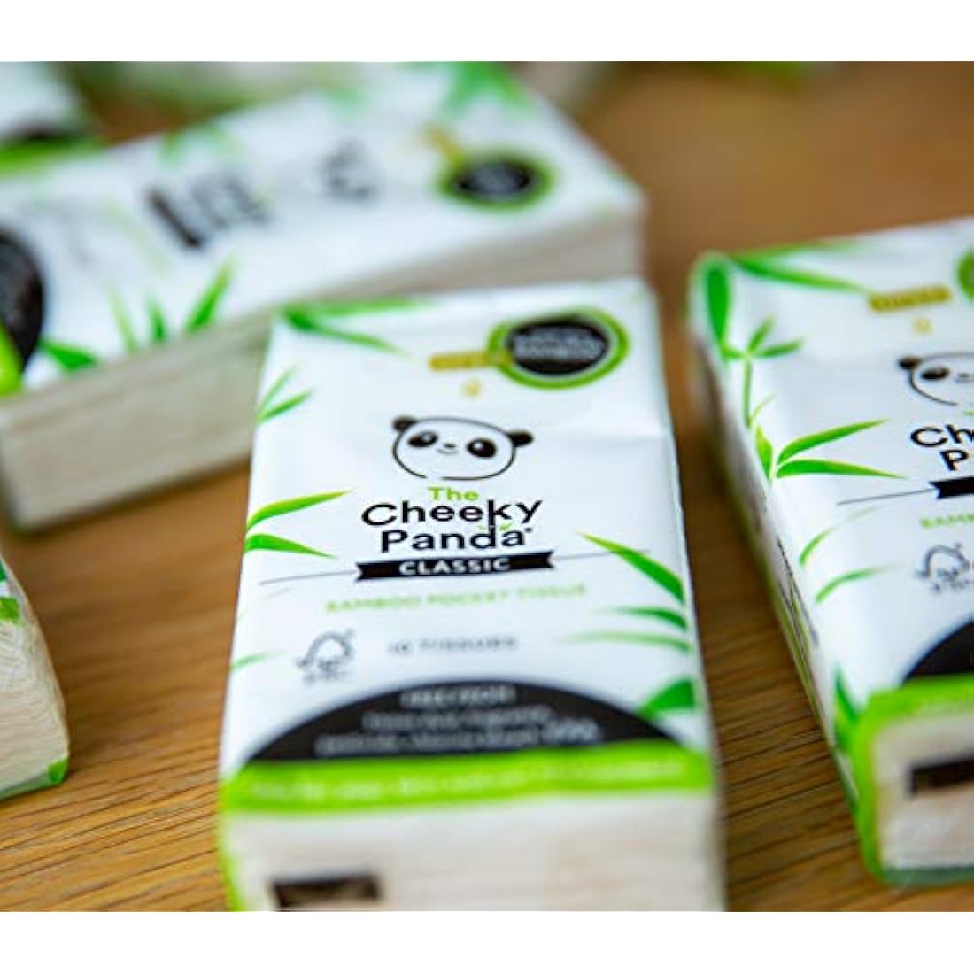 The Cheeky Panda Bamboo Pocket Tissues | 96 Pack | Eco-Friendly & Soft