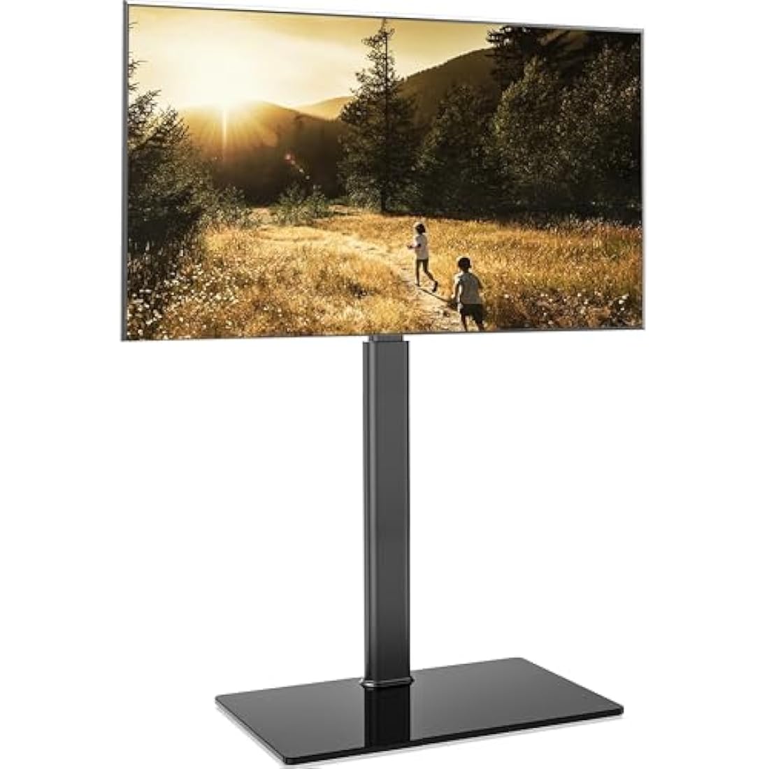 FITUEYES TV Floor Stand | Swivel Height Adjustable Mount for 32-60 Inch