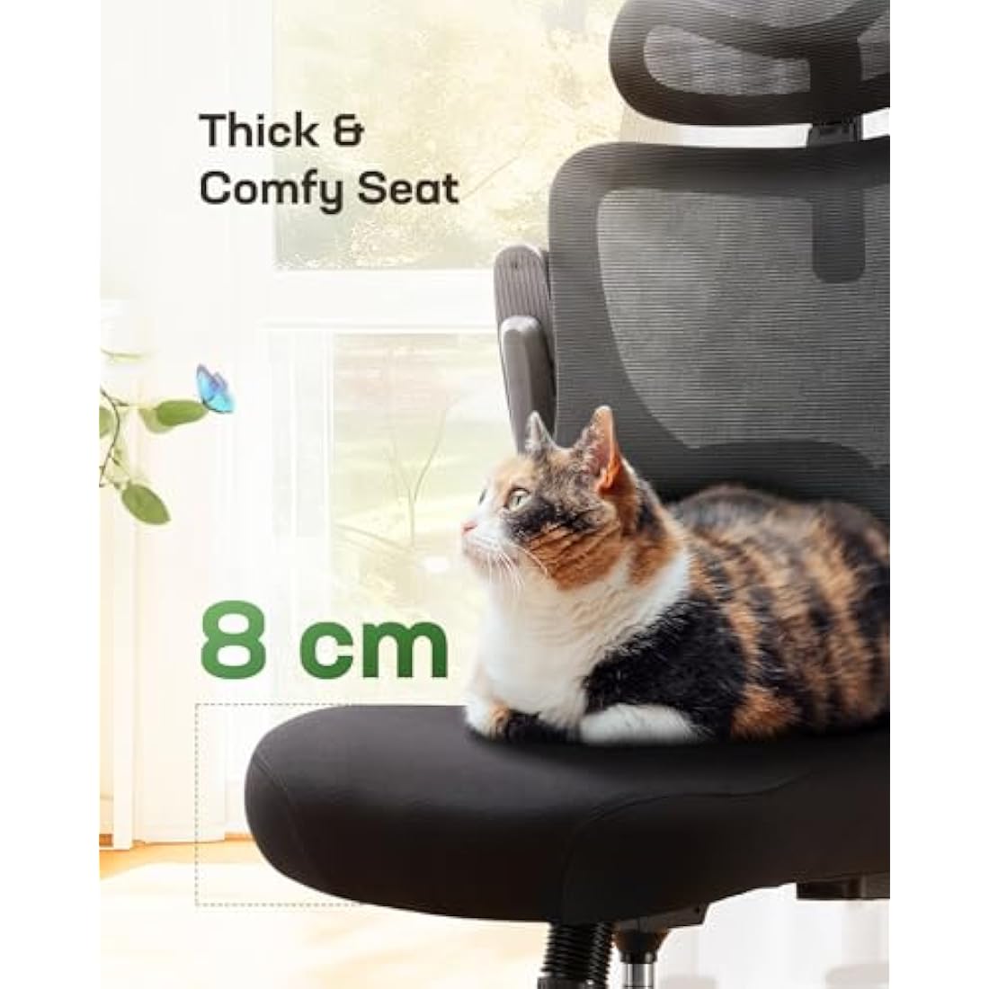 Marsail Ergonomic Office Chair – Mesh Desk Chair with 3D Armrests