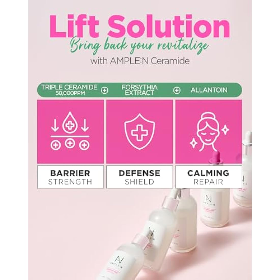Coreana Ample:N Ceramide Shot Ampoule - Hydrating Facial Serum (100ml)