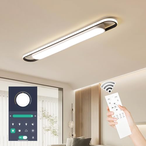 Naroume Smart LED Linear Ceiling Light – Dimmable 4ft Flush Mount Lamp