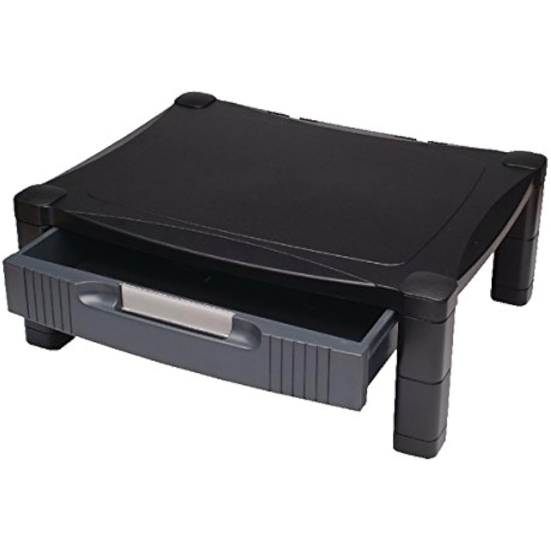 Contour Ergonomics Adjustable Monitor Stand with Drawer - Black