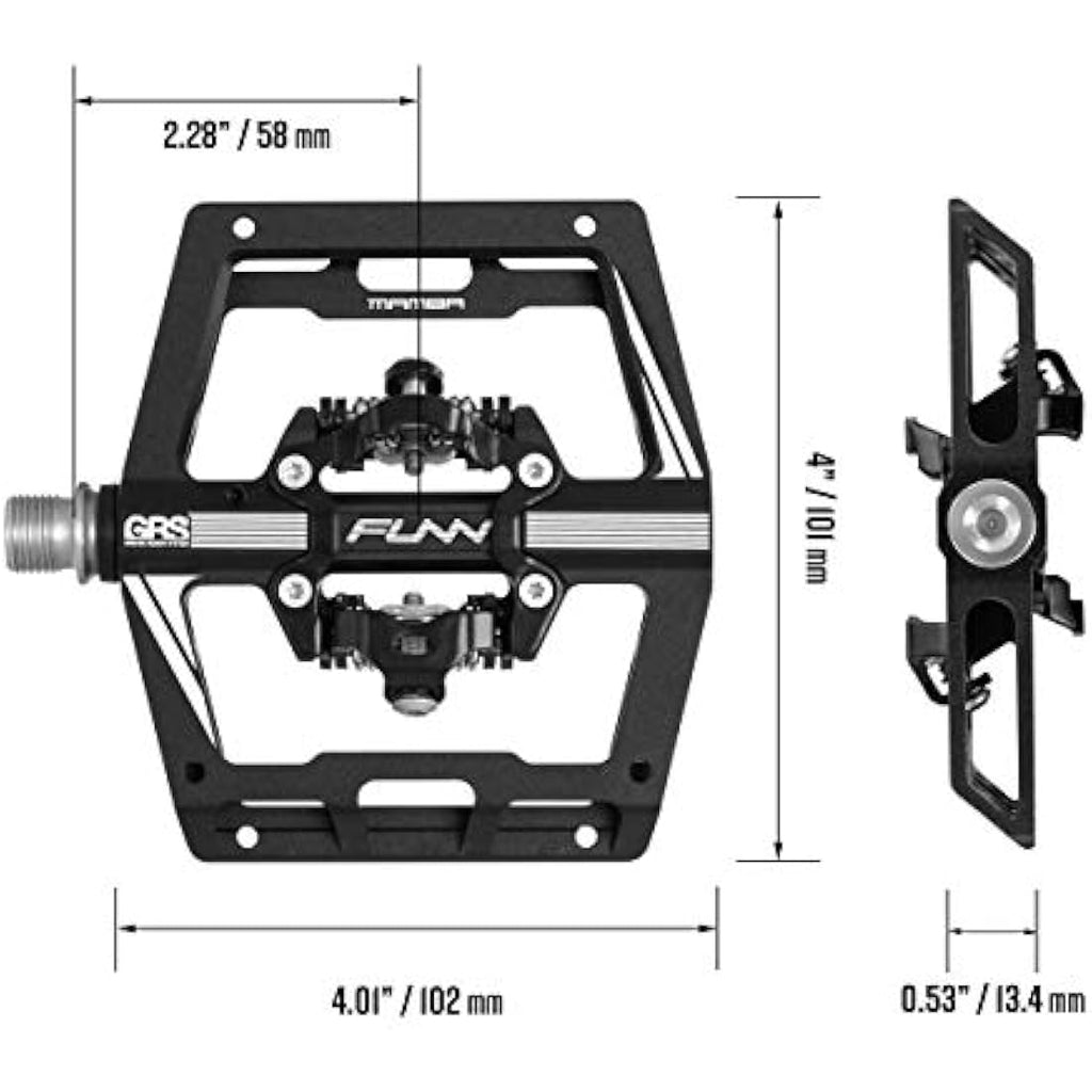 Funn Mamba MTB Clipless Pedals – Double Sided SPD Compatible Alloy Platform
