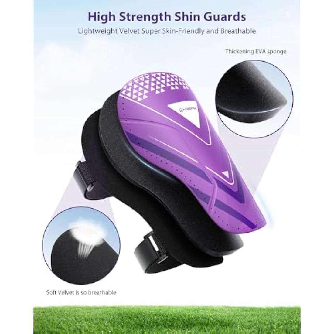 AirsFish Kids Football Shin Pads with Ankle Protection | CE Certified