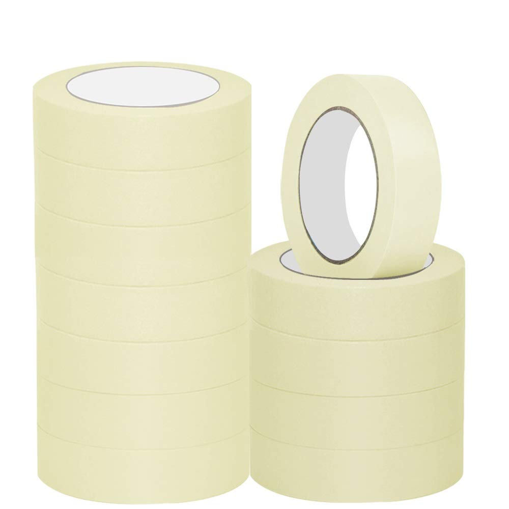 Northern Brothers Masking Tape - 25mm Beige Painters Tape, 12 Rolls