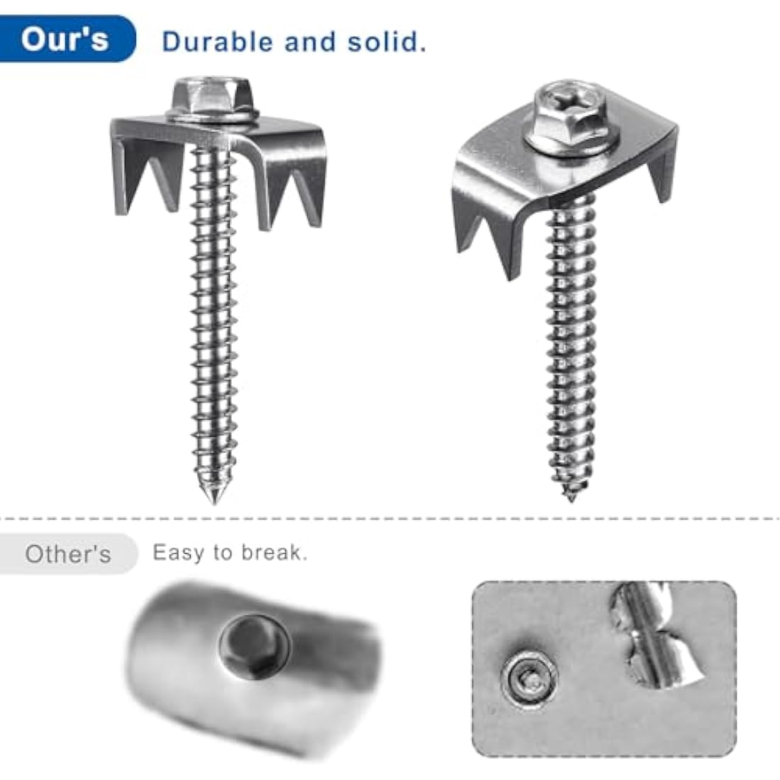 SELEWARE 200 Pcs Stainless Steel Fence Staples for Wire Mesh Fencing