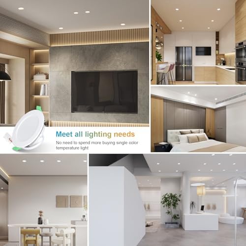 LED Downlights – 7W Dimmable IP44 Recessed Ceiling Lights 10 Pack