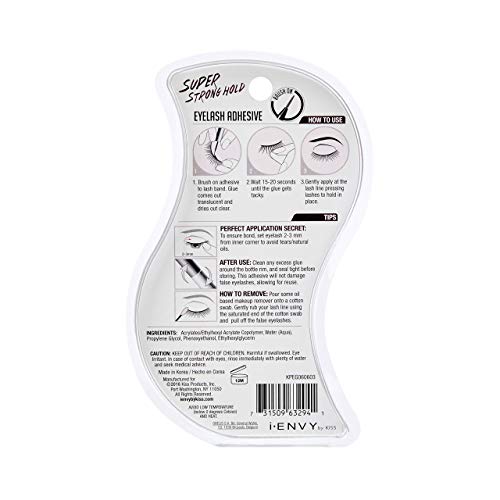 i•ENVY Super Strong Hold Eyelash Adhesive – Waterproof Clear Lash Glue