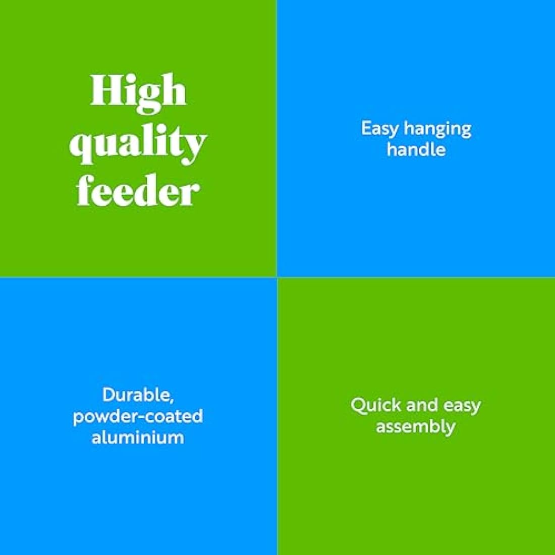 RSPB Squirrel Proof Bird Seed Feeder – Durable Hanging Aluminium