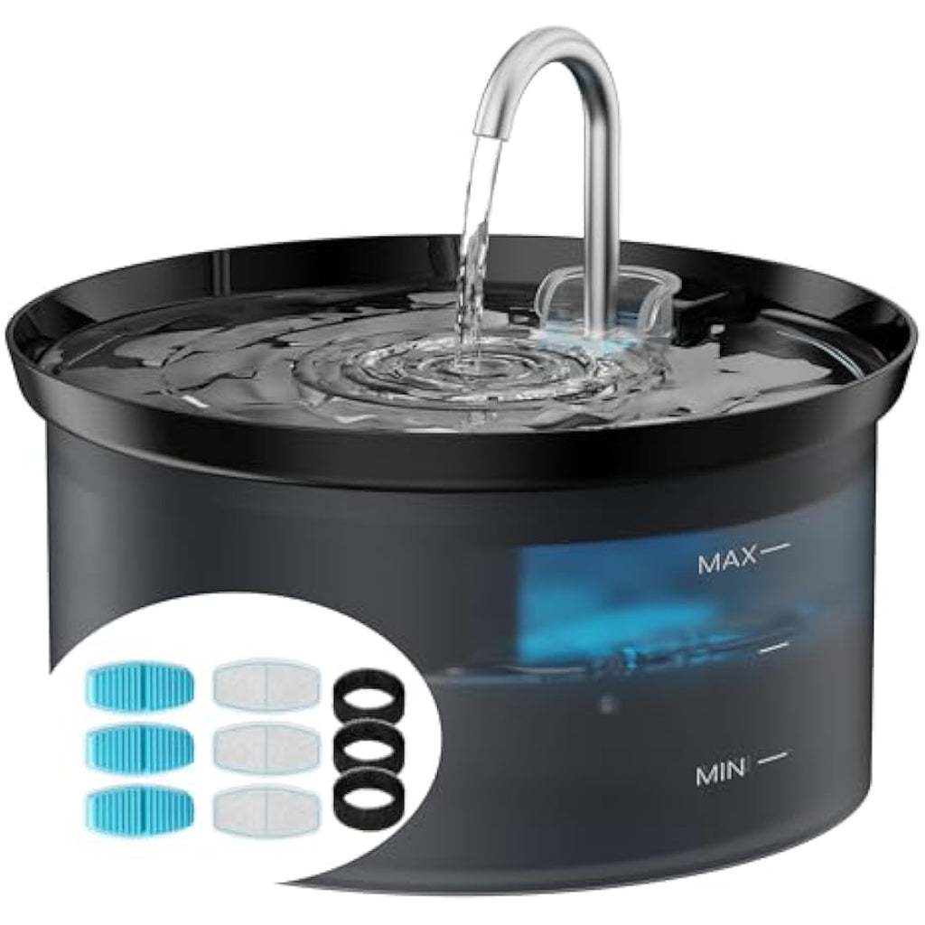 Cat Water Fountain - 2.5L Silent Faucet with 12 Filters