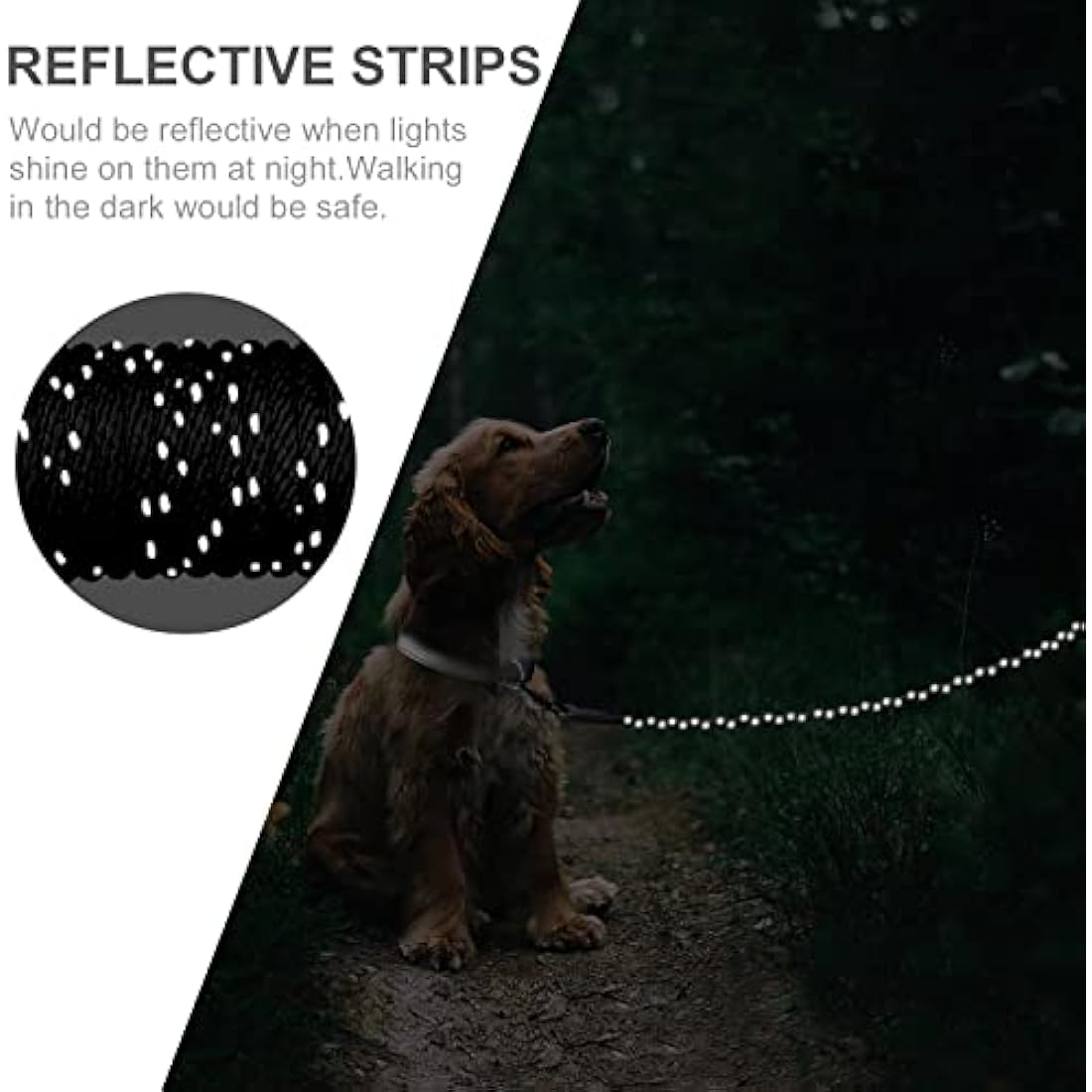 Long Reflective Dog Training Lead - 15M Nylon Puppy Leash