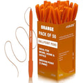 Eziglide Orange Ballpoint Pens – 50 Pack Medium 1.0mm Smooth Ink