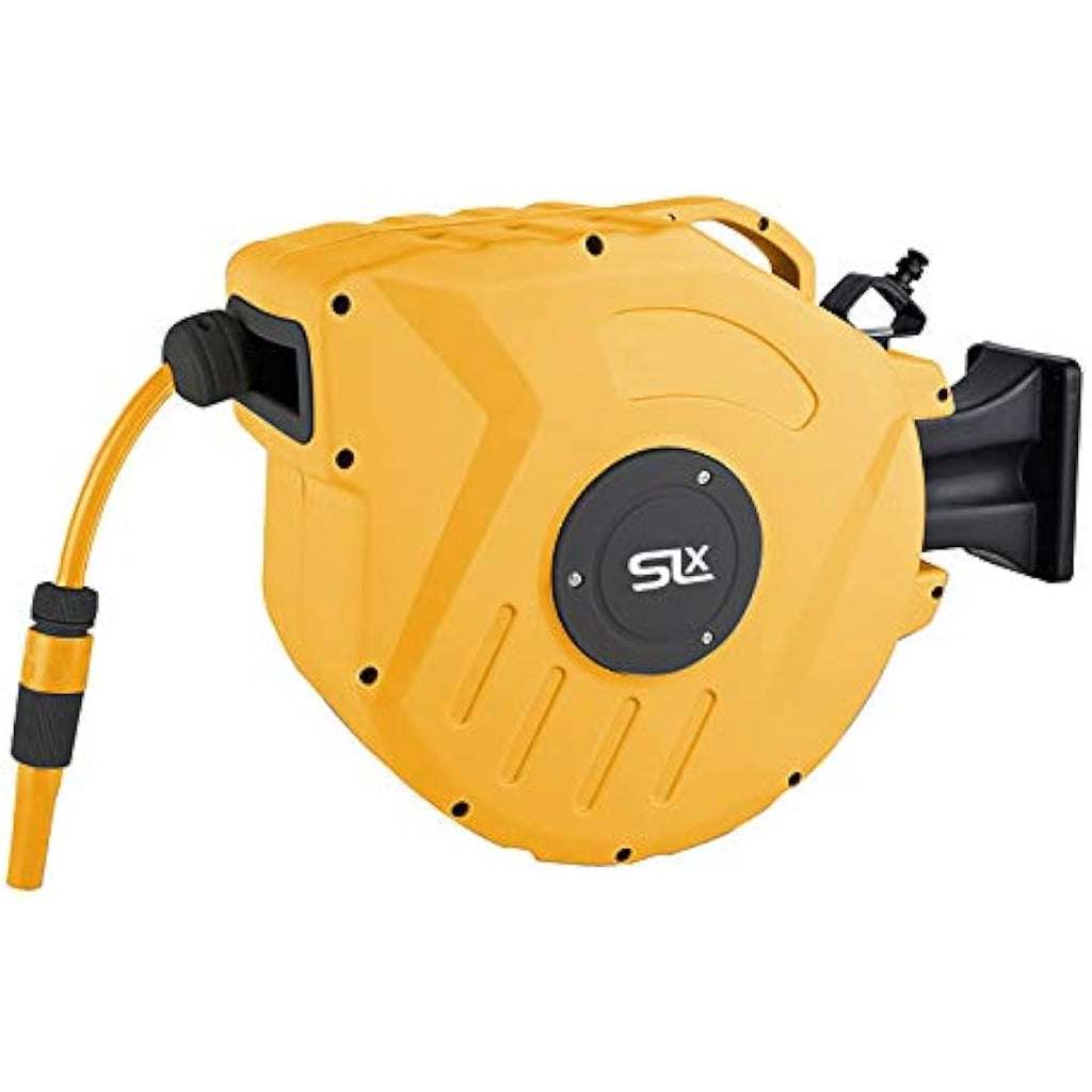 SLx 20M Auto Retractable Garden Hose Pipe | Wall Mounted Swivel Reel