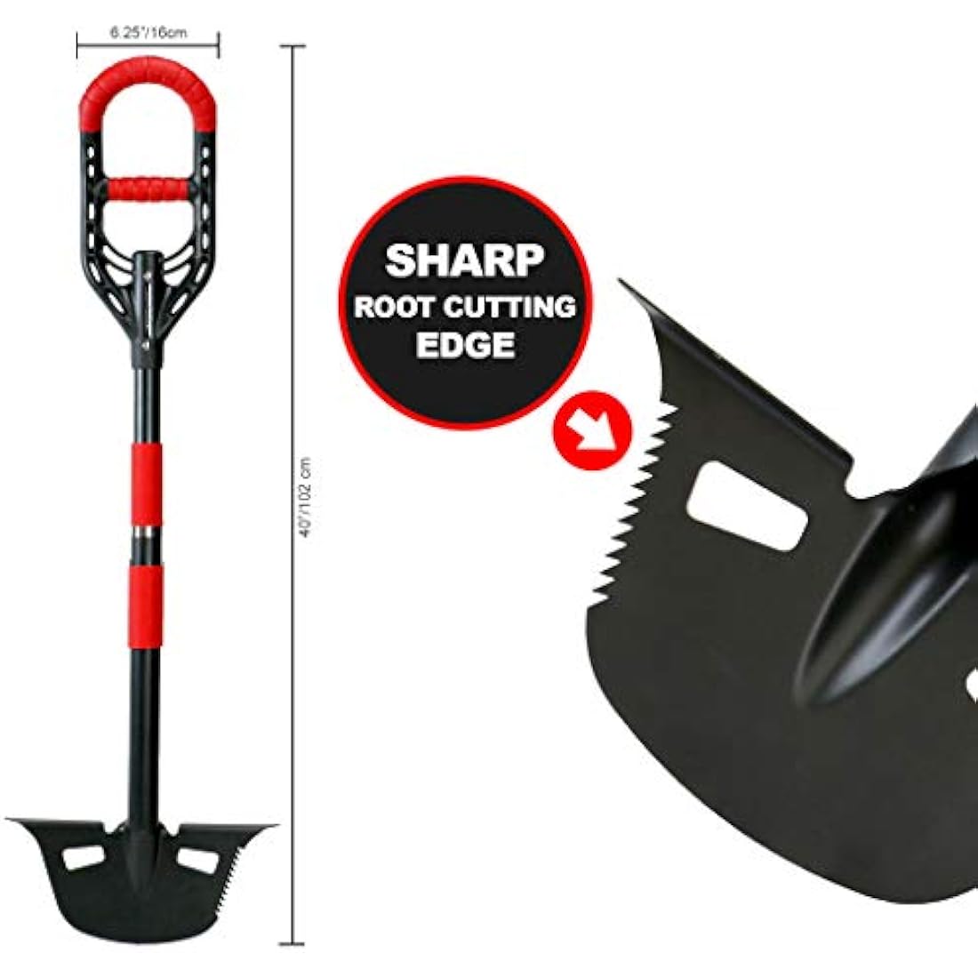 Roamwild Multi-Digger Garden Edger – Lightweight Fibreglass Root Saw