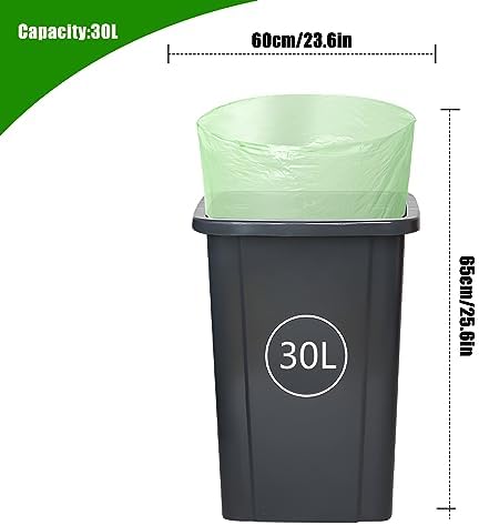 Jolof Store 30L Bin Bags – 80 Pack Eco-Friendly Food Waste Caddy Liners