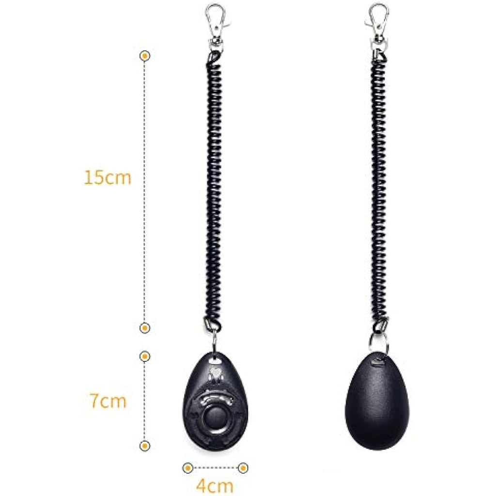 Toozey Dog Training Clicker 5-Pack with Wrist Strap and E-Book