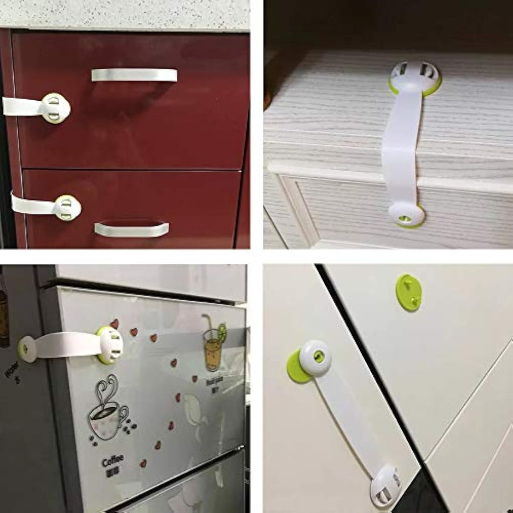 SMBOX Child Safety Cupboard Latches | 6-Pack Adhesive Baby Proofing Locks
