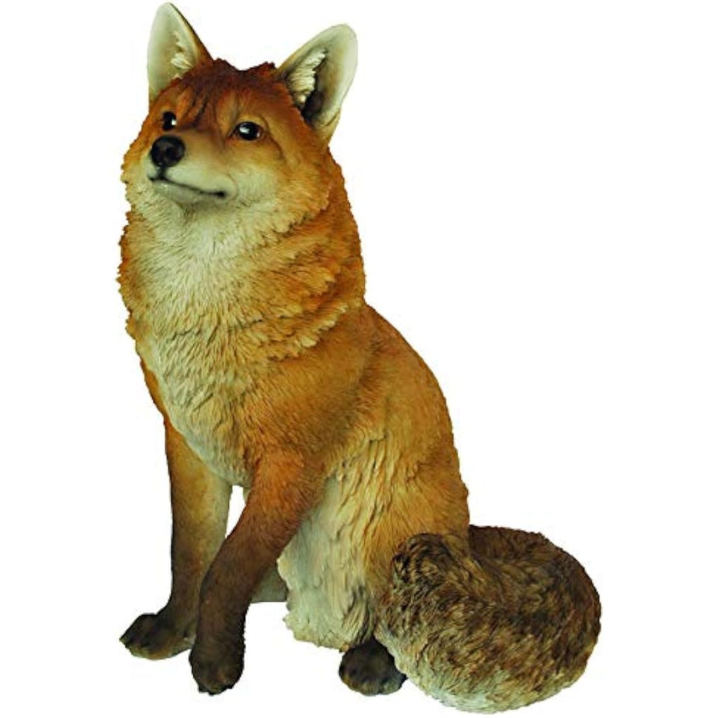 Vivid Arts Sitting Fox Garden Ornament – Frost Resistant Resin Statue