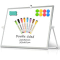 DOLLAR BOSS Magnetic Desktop Whiteboard | 30x40cm Double Sided Dry Erase