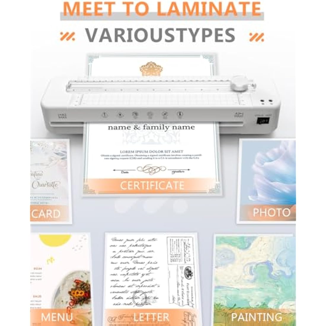 Raycial A3 Laminator Machine | Fast Warm-up Thermal & Cold Lamination
