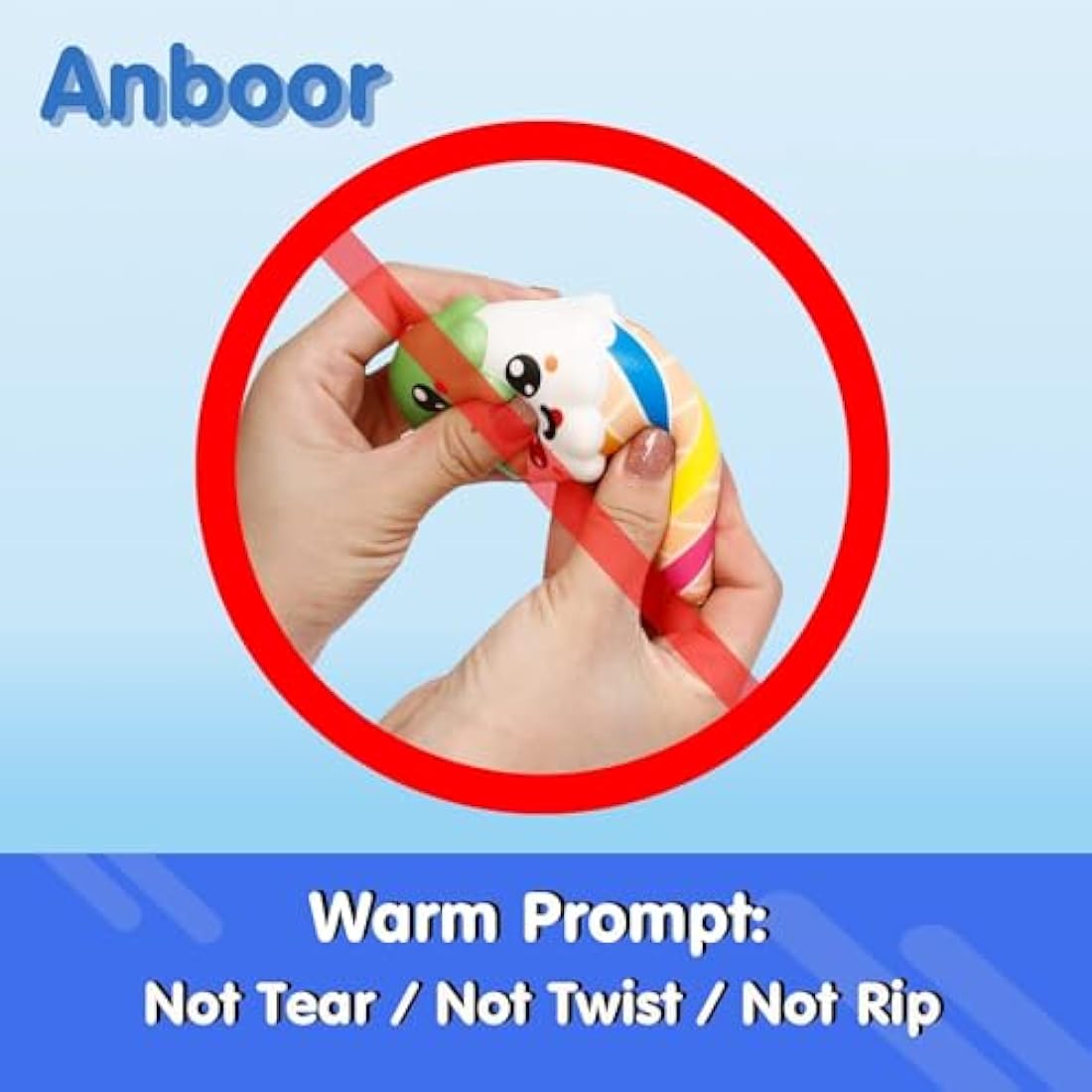 Anboor Ice Cream Squishies – 2 Pcs Slow Rising Kawaii Sensory Toys