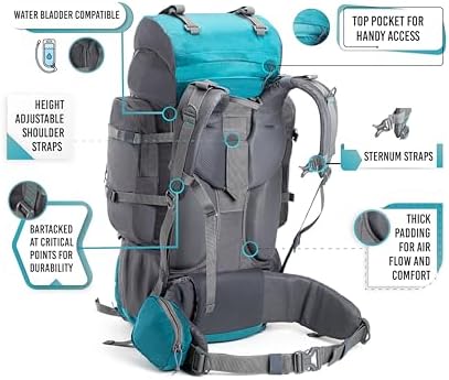 Tripole Walker 55L Trekking Rucksack | Internal Frame & Laptop Sleeve