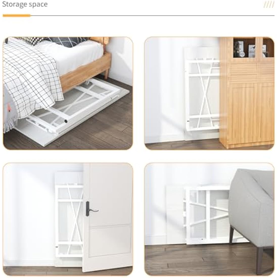 120cm Folding Desk – No Assembly White Gaming Table