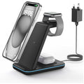 GEEKERA 3-in-1 Wireless Charging Station for iPhone, Apple Watch & AirPods
