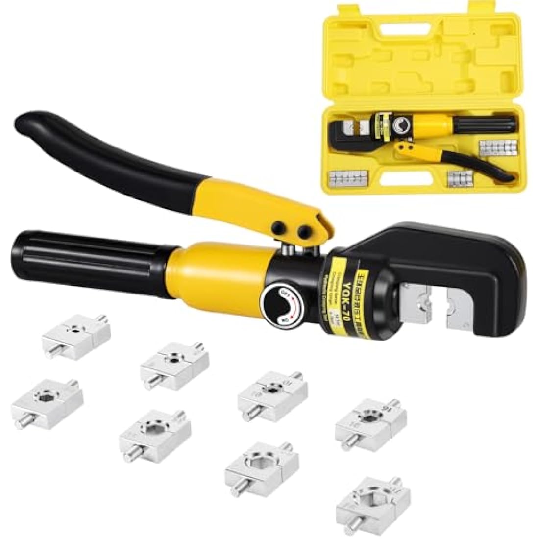 HSEAMALL 10-Ton Hydraulic Crimping Tool for 4-70mm² Copper Terminals