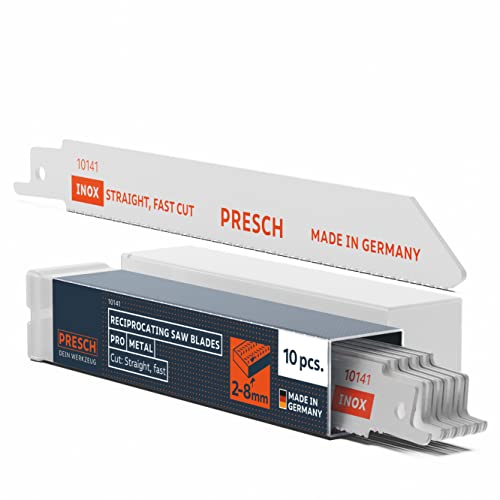 Presch Reciprocating Saw Blades for Metal & Stainless Steel | 10-Piece Set