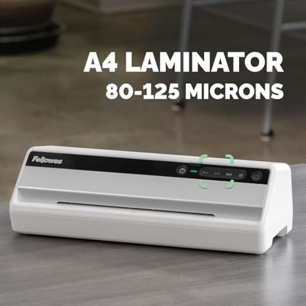 Fellowes Saturn A4 Laminator – InstaHeat 60s Warm-Up for Home & Office