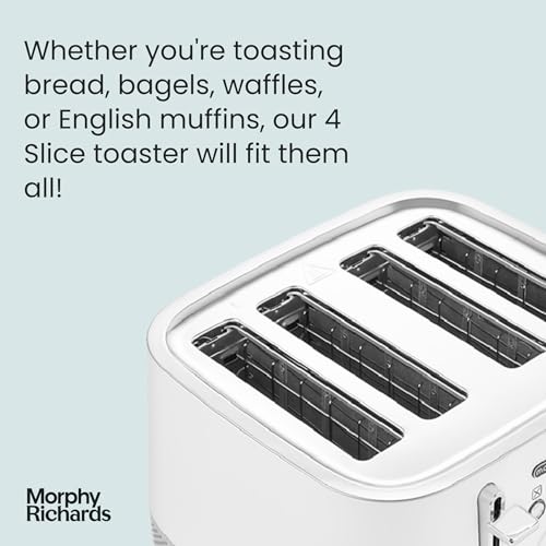 Morphy Richards Illumination 4 Slice Toaster | Black, 7 Settings