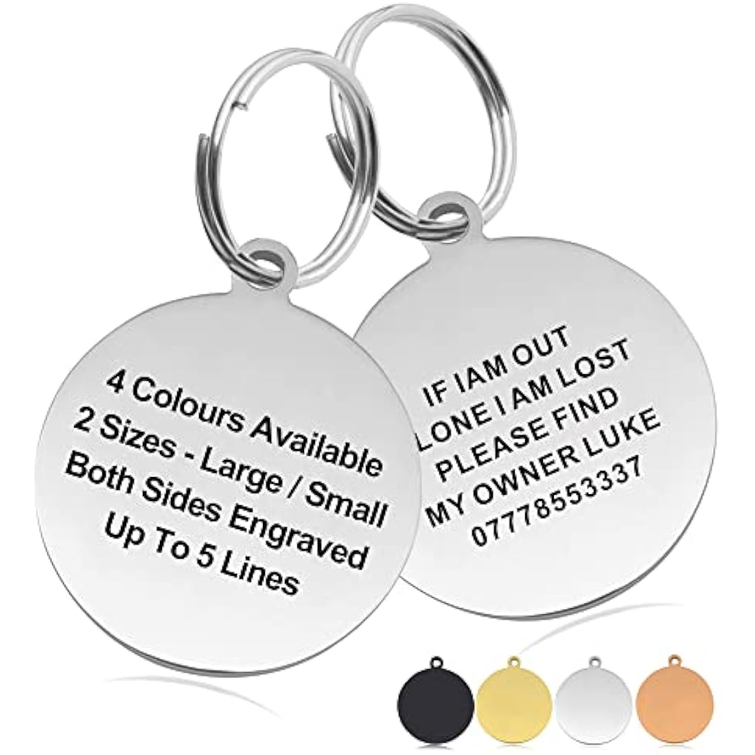 Personalized Dog Tag | Engraved Stainless Steel Pet ID Tag