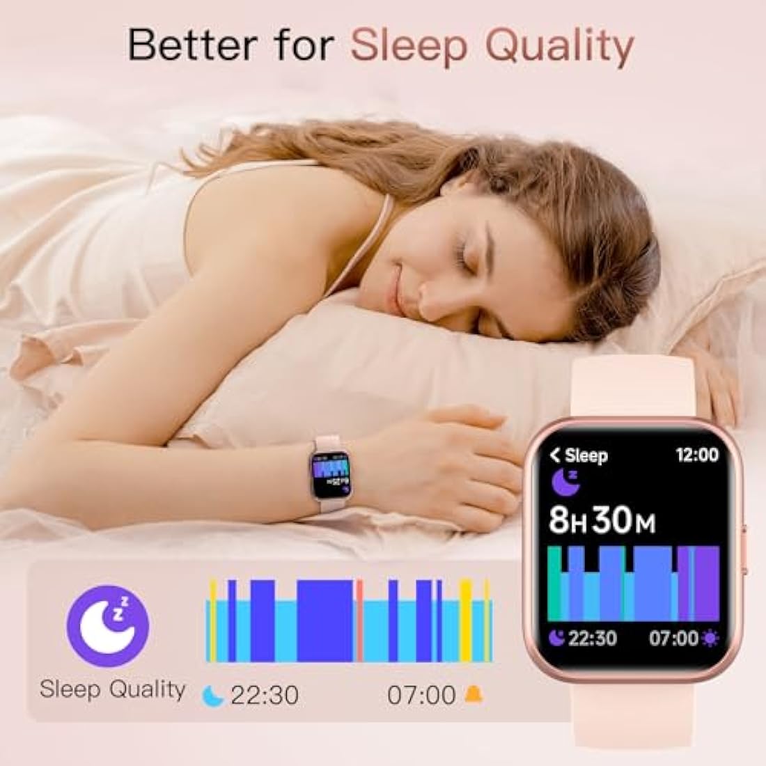 Women's Smart Watch – 1.8" Alexa & Bluetooth Call Fitness Tracker