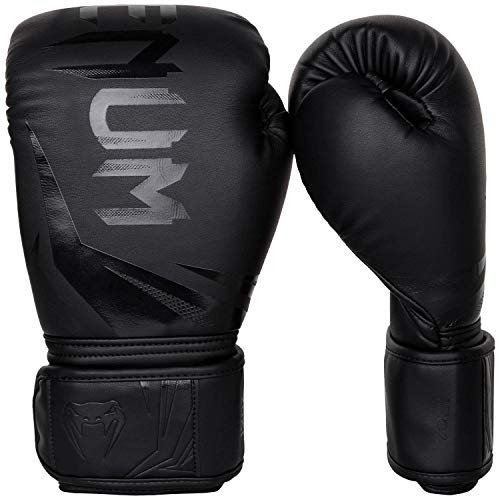 Venum Challenger 3.0 Boxing Gloves – 10 Oz Triple Density Foam, Black