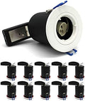 Sanlumia 10-Pack Fire Rated GU10 Recessed Ceiling Downlights | White