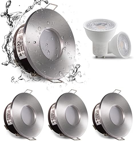 Sweier IP65 Waterproof LED Recessed Spotlight - 5W GU10 3000K (4 Pack)