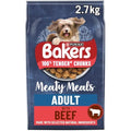 Bakers Meaty Meals Beef Adult Dry Dog Food - 2.7kg (Pack of 4)