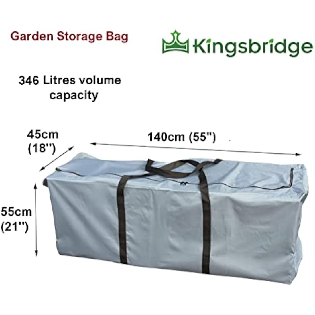 Kingsbridge Heavy Duty Garden Cushion Storage Bag - 600D Oxford Fabric