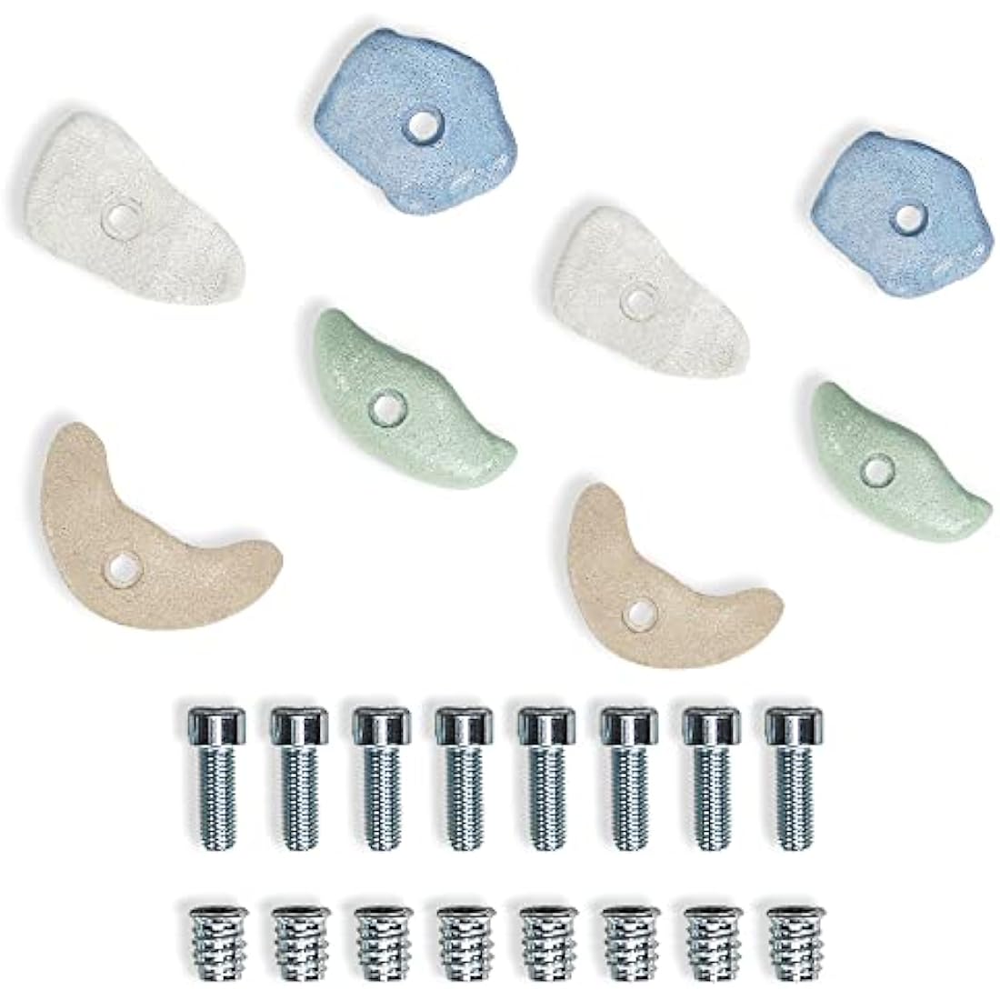 MAMOI Kids Climbing Wall Holds – 4 Piece Concrete Rock Climbing Stones