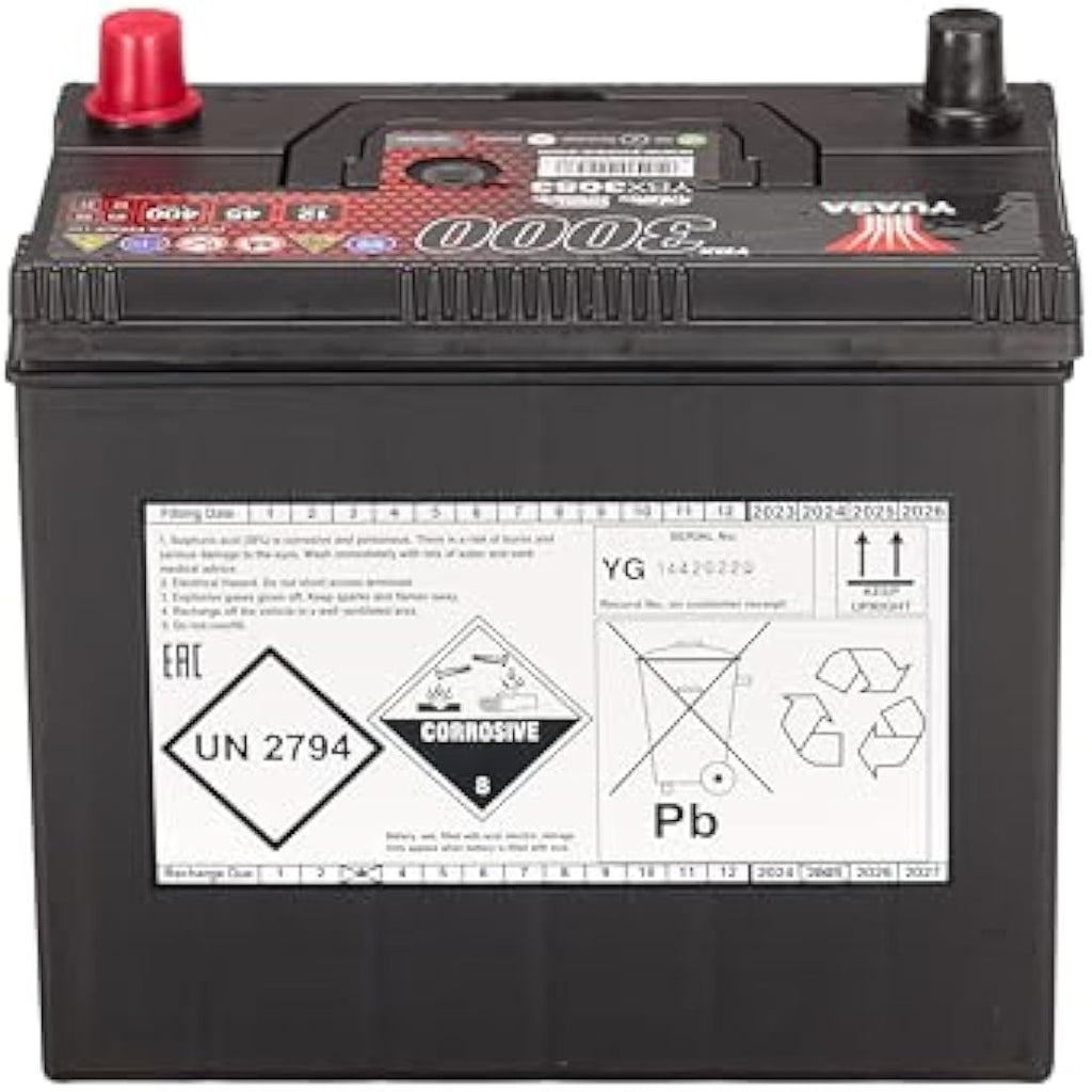 Yuasa YBX3053 12V 45Ah 400CCA Maintenance Free Car Battery