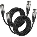 EBXYA XLR Microphone Cable 5M (2-Pack) – Balanced 3-Pin Hi-Fi Mic Cord