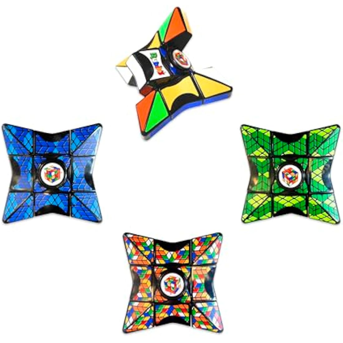 Rubik's Magic Star Spinner – 2-in-1 Fidget Toy and Brain Teaser Puzzle