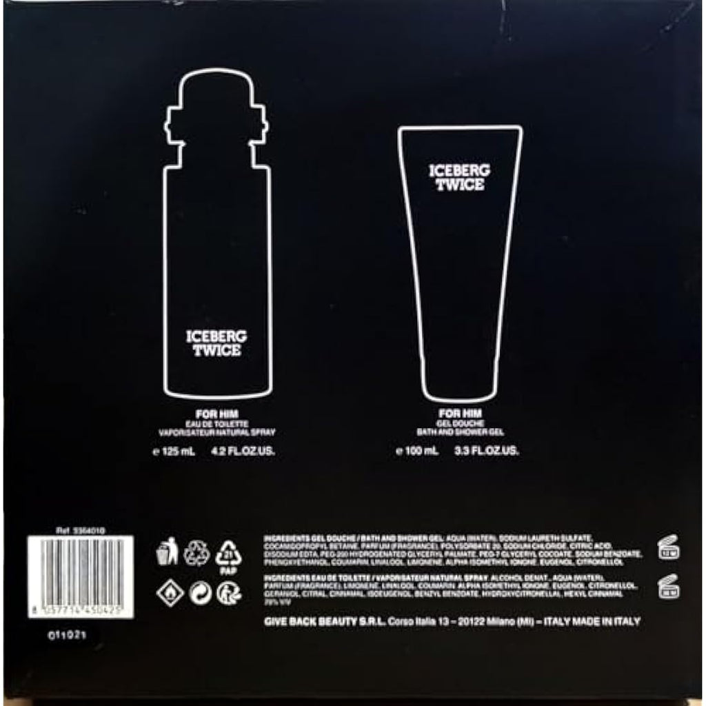 Iceberg Twice Pour Homme Gift Set - 125ml EDT & 100ml Shower Gel