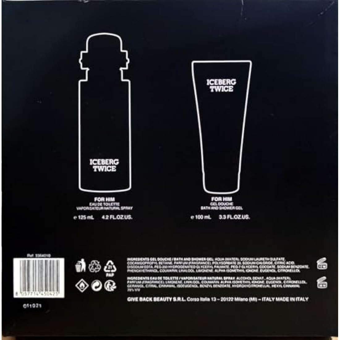 Iceberg Twice Pour Homme Gift Set - 125ml EDT & 100ml Shower Gel