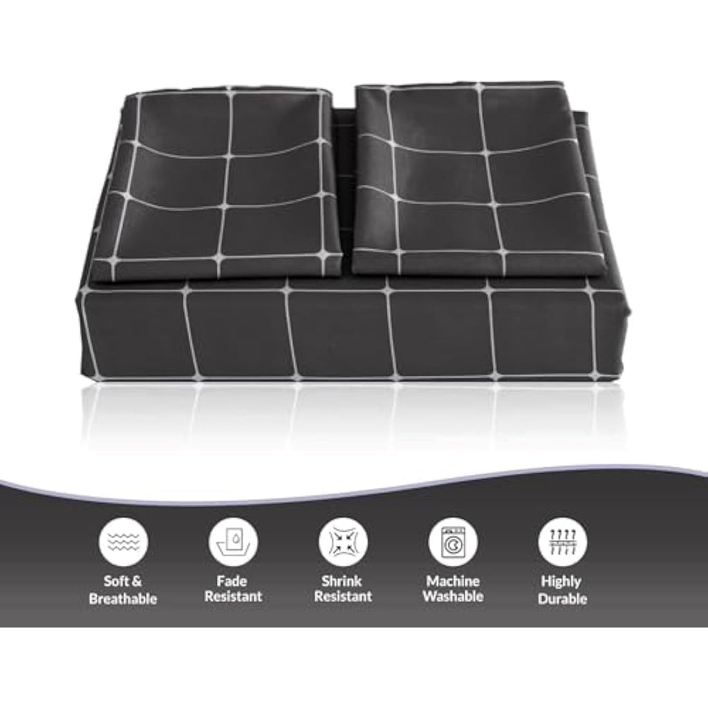 Lazzaro Double Duvet Set – Reversible Microfiber Bedding with Zipper
