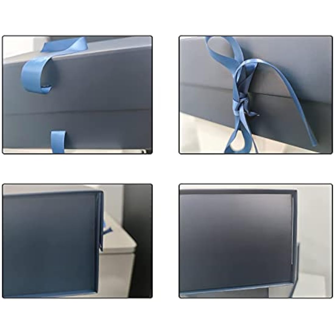 Jolof Store Blue Magnetic Gift Box with Ribbon – Large 33x26x11cm