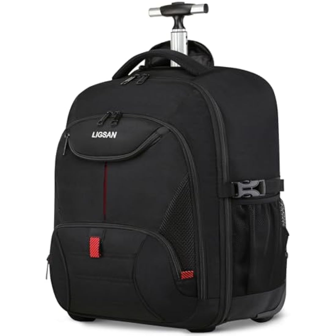 LIGSAN Rolling Laptop Backpack | 17-Inch Waterproof Travel Bag with Wheels