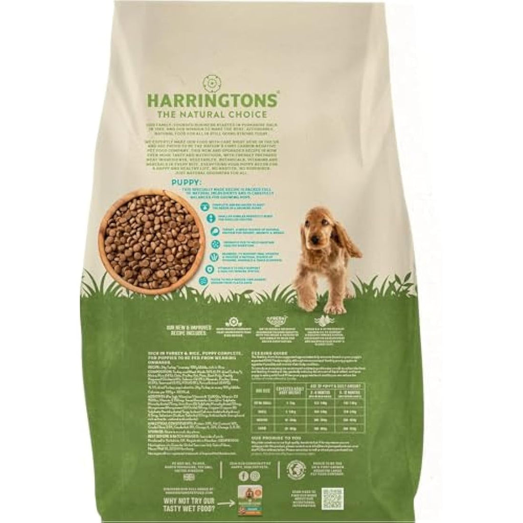 Harringtons Puppy Dry Dog Food – Natural Turkey & Rice Kibble, 18kg