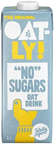 Oatly No Sugars Oat Drink – 1L Vegan Dairy-Free Milk (Pack of 6)